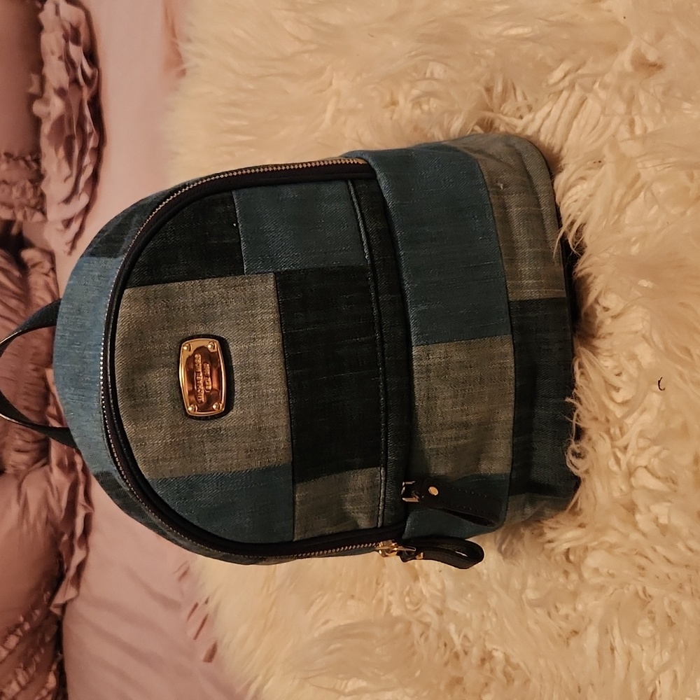 Micheal Kors Patchwork Denim Backpack - image 1